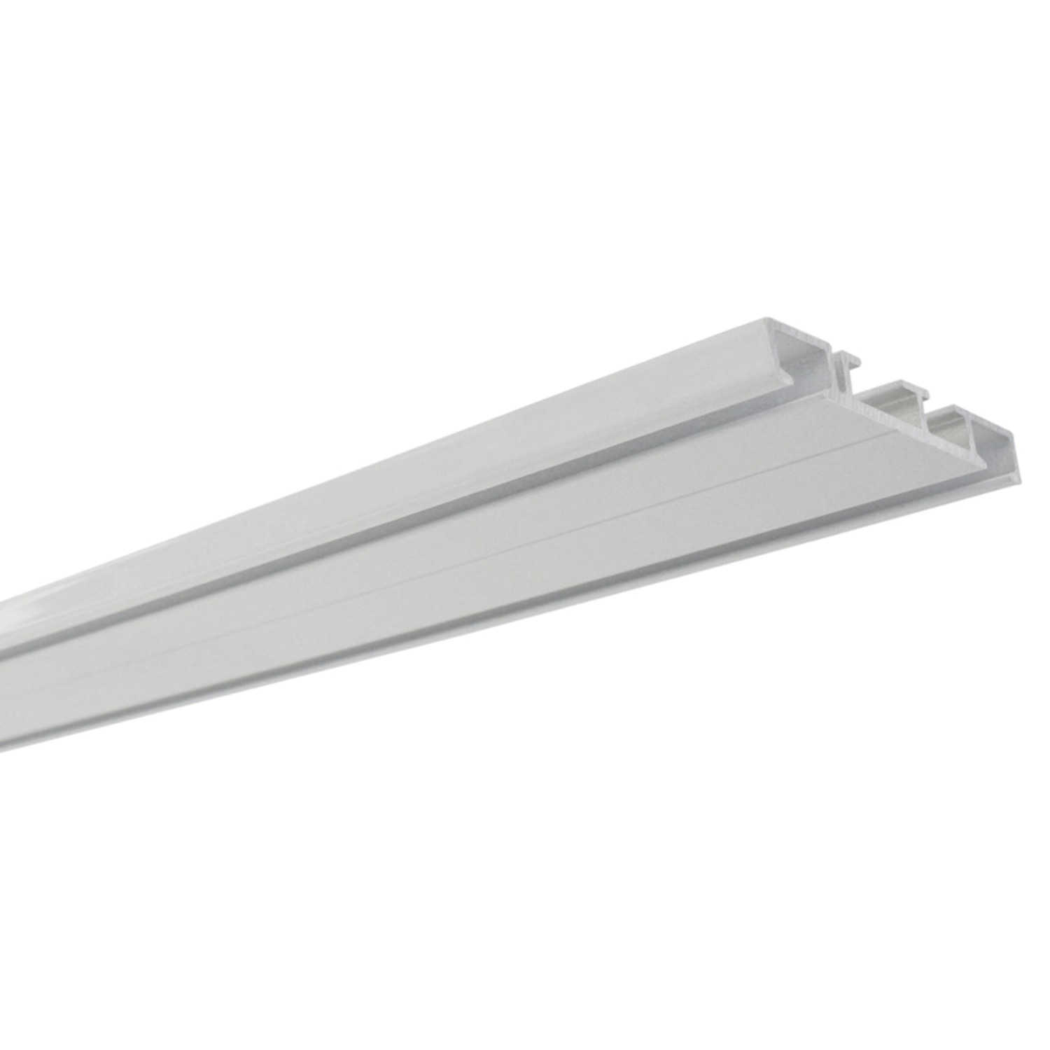 Gardinia Hliníková záclonová kolejnička, dvoudrážková, bílá, 200 cm