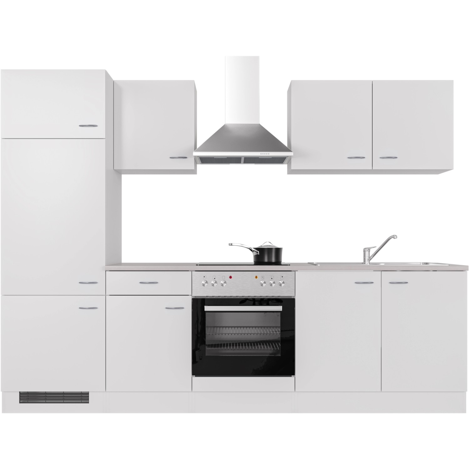 Flex-Well Kuchyně Wito 270 cm/typ 14 - trouba/varná deska/myčka/digestoř