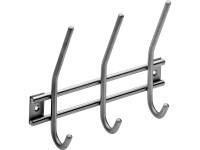 Hettich Věšáková lišta 3 háky nerez