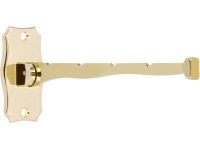 Sklápěcí háček kovový mosazný lesklý vzdálenost otvorů 64 mm