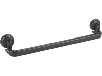 Držák na ručník s přísavkou, černý matný 49,2 x 7,5 x 7,1 cm