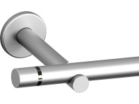 Sada záclonové tyče kovová saténový vzhled, pr. 19 mm, 160 cm