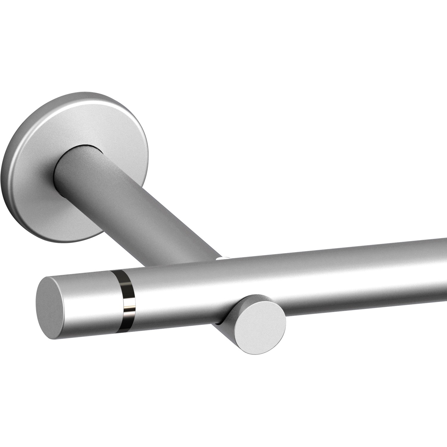 Sada záclonové tyče kovová saténový vzhled, pr. 19 mm, 160 cm