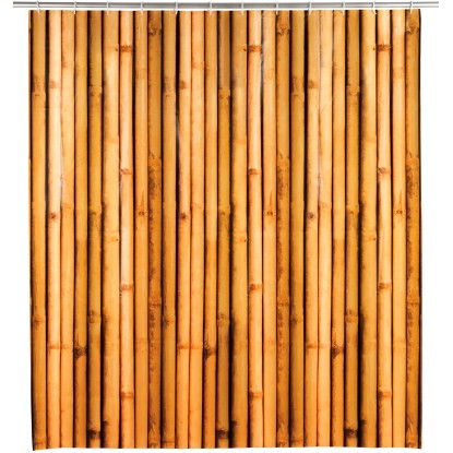 Wenko Sprchový závěs Babusa, hnědý, 180 x 200 cm