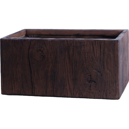 Truhlík hranatý 49,5 x 21 x 21 cm hnědý