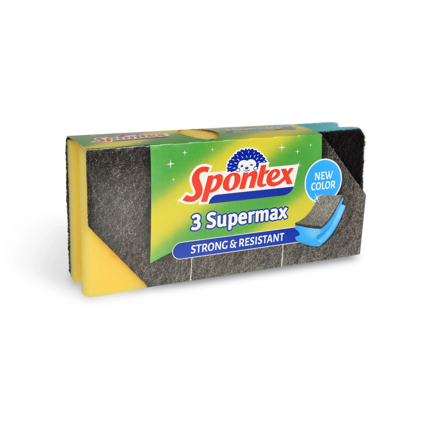 Spontex Houbička na nádobí tvarovaná - Supermax, 3 ks