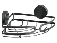 Wenko Polička koupelnová rohová Pavia Static-Loc černá 27 x 9,8 x 20 cm