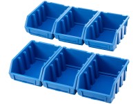 LUX-TOOLS Dílenský skladovací box Basic modrý vel. 1, 6 ks