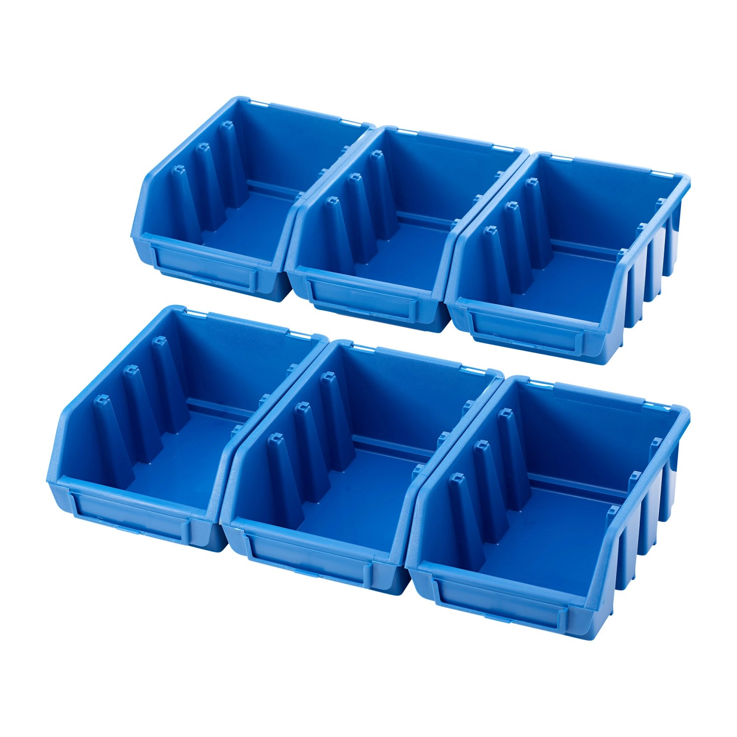 LUX-TOOLS Dílenský skladovací box Basic modrý vel. 1, 6 ks