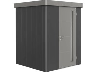 Biohort Plechový zahradní domek Neo1A 3.2 standardní dveře tm. šedá 180 x 180 cm