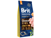 Brit Premium by Nature Granule pro psy JUNIOR M 10-25 kg s kuřecím 15 kg