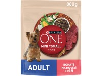 Purina One Granule Mini/Small Dog Adult hovězí s rýží 800 g