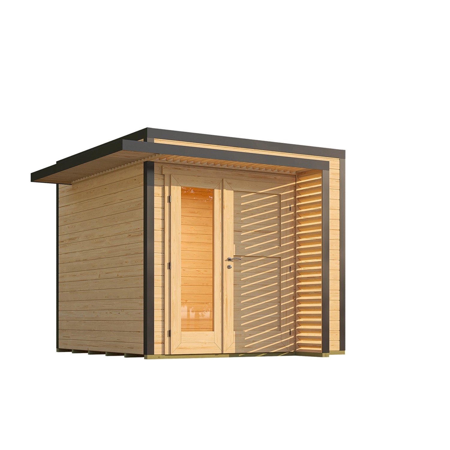 Weka Dřevěný zahradní domek Amberley 28mm V1, přírodní, 250 x 250 cm