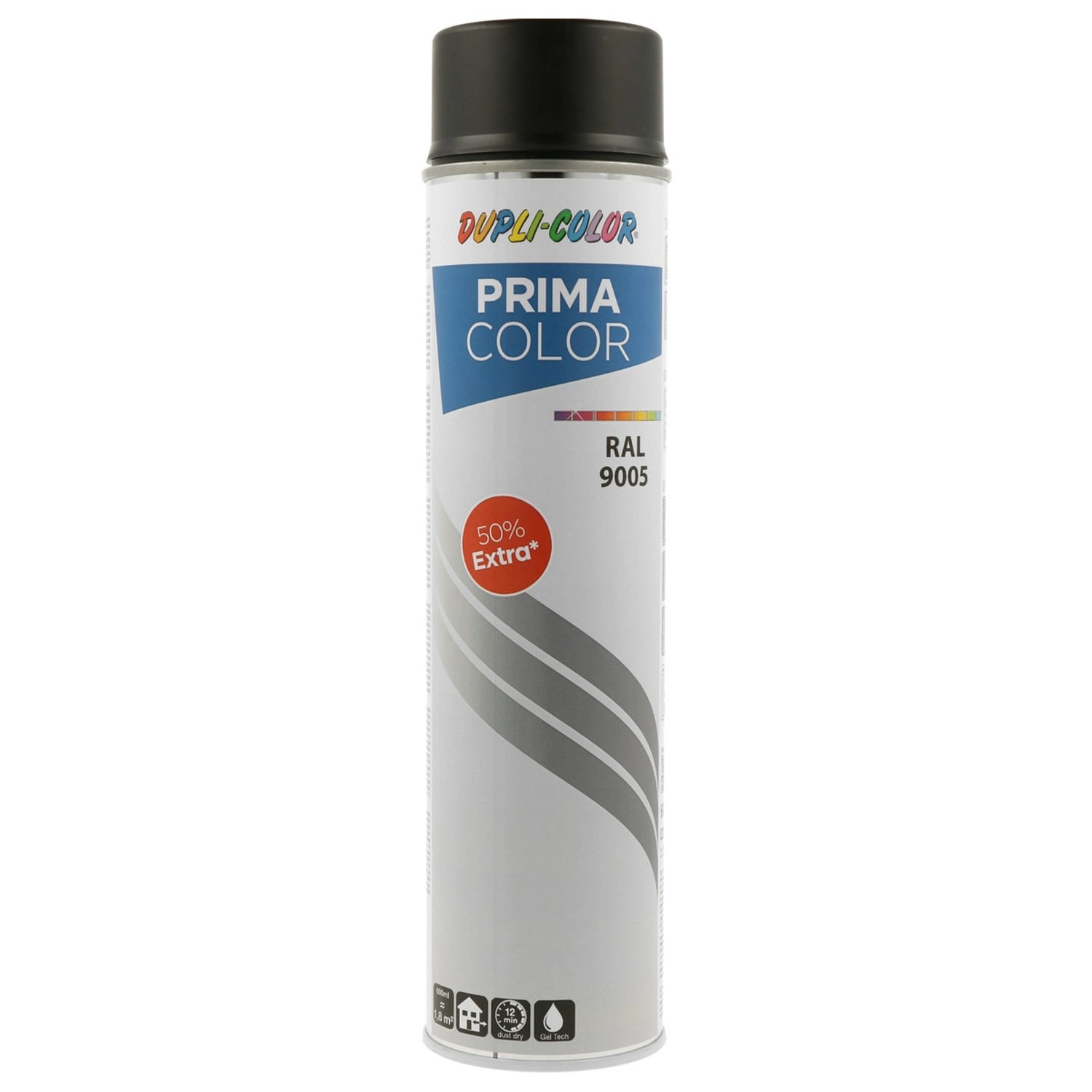 DUPLI-COLOR Uni lak ve spreji PRIMA COLOR RAL 9005 černá matná 600 ml