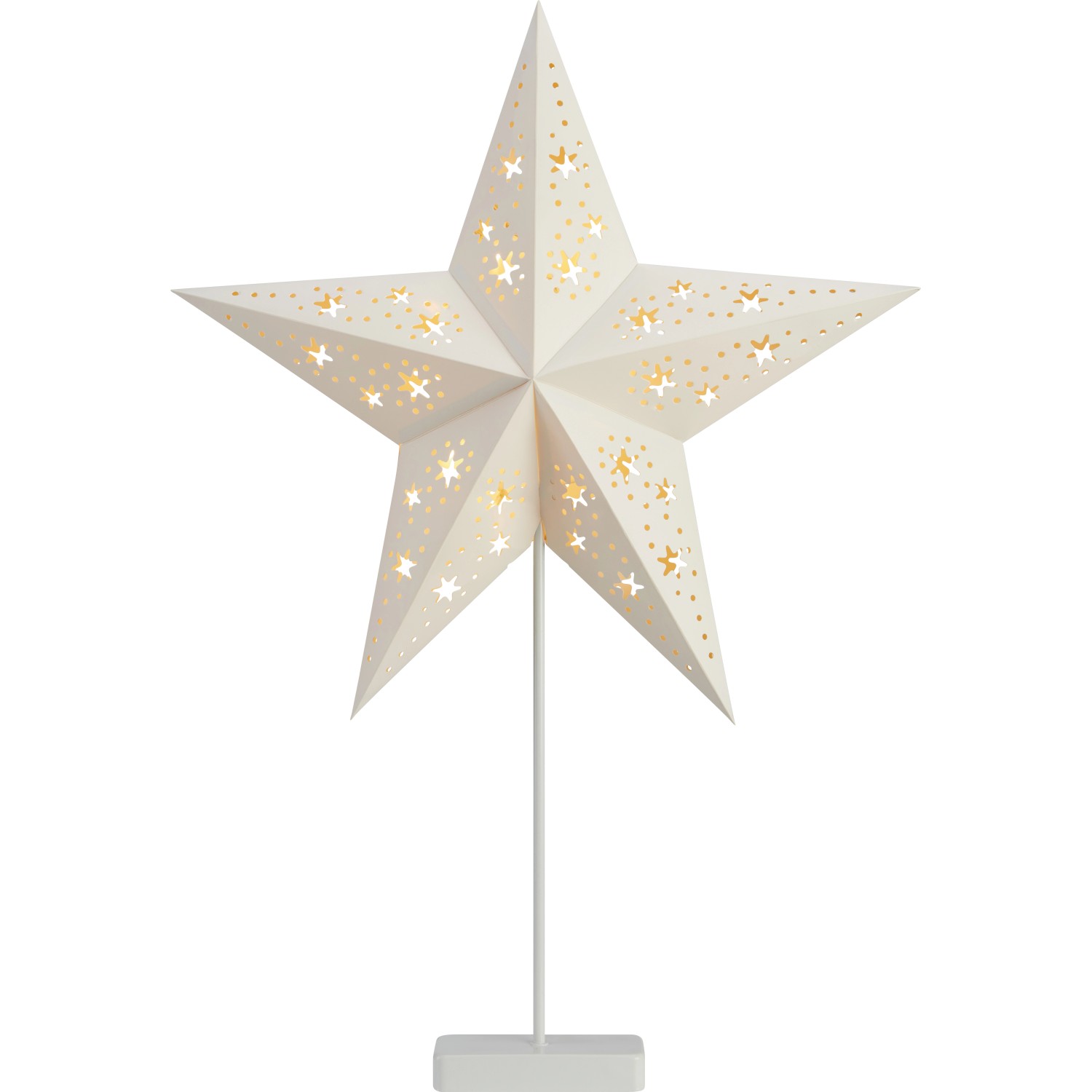 BWO LED dekorativní figurka hvězda bílá 10x LED teplá bílá, IP20, 46,5x15x65,5cm