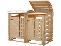 Timbela Dřevěný přístřešek na 2 popelnice M605-1, 168 x 85 cm