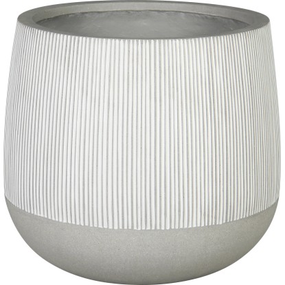 VLC Květináč Saillon ficonstone bílošedý pr. 27,5 x 25 cm