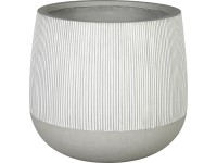 VLC Květináč Saillon ficonstone bílošedý pr. 27,5 x 25 cm