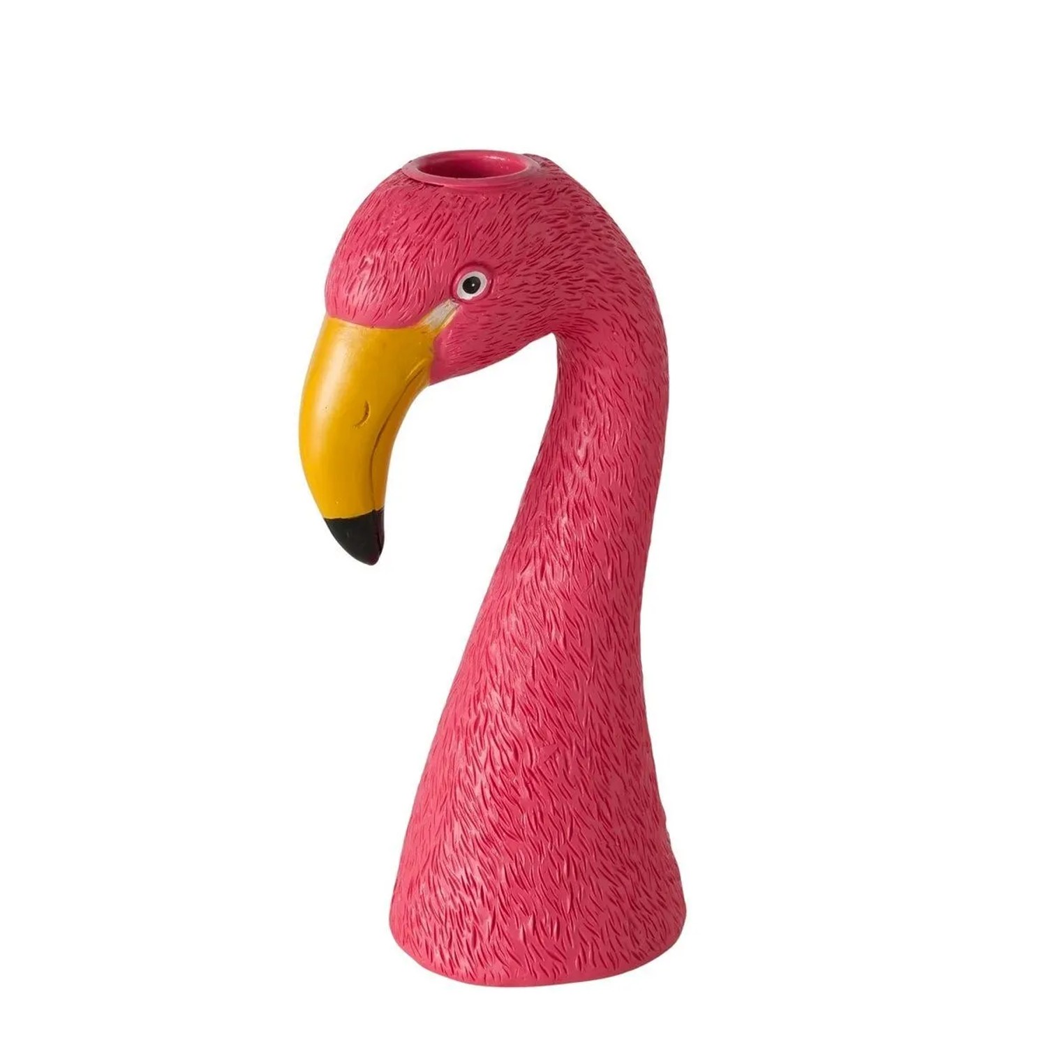 Boltze Svícen ve tvaru plameňáka Flaminga, růžová, 6 x 9 x 19 cm