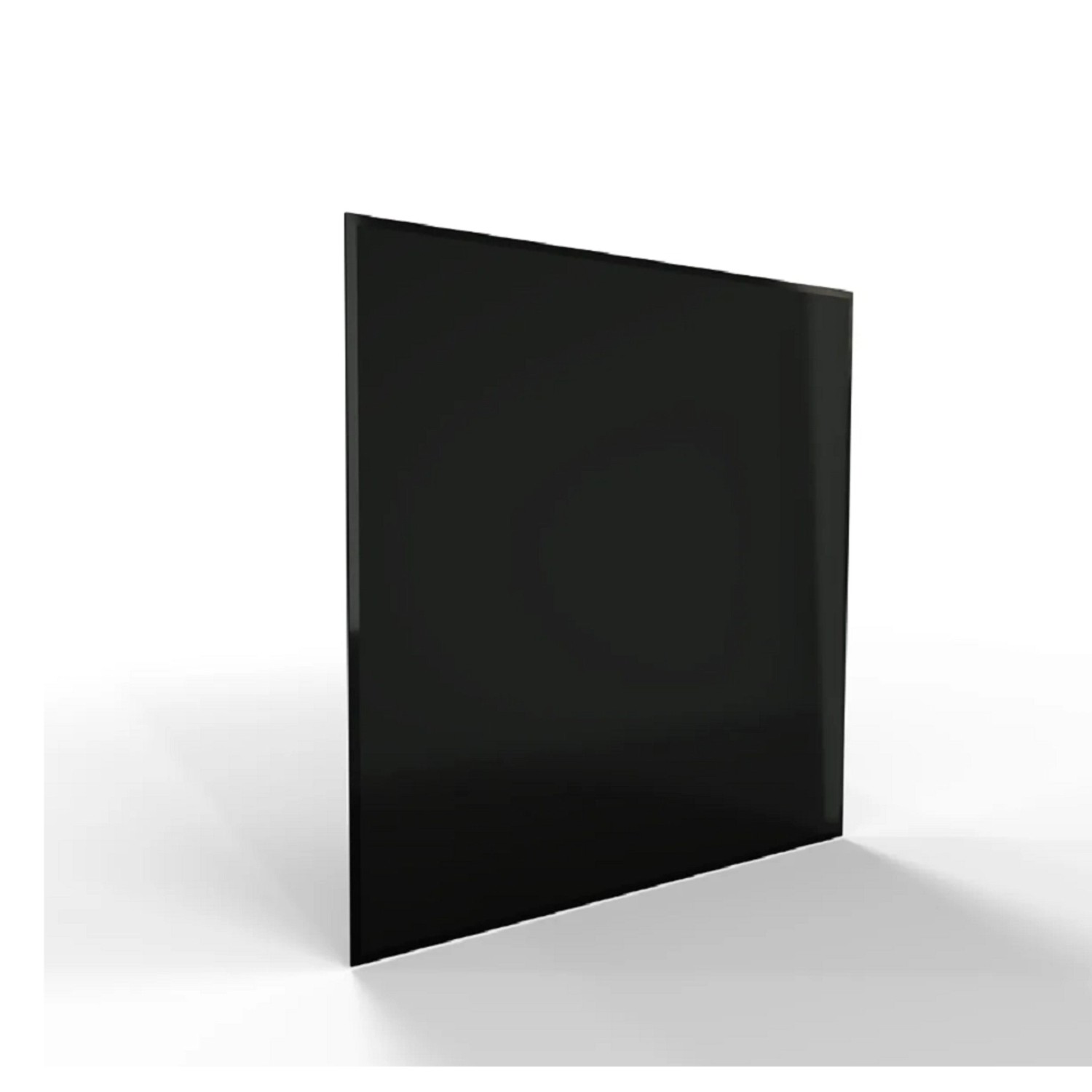 HS Flamingo Sklo pod kamna čtverec, černé, 1000 x 1000 x 6 mm