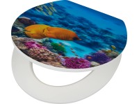 baliv WC sedátko Rabago s pomalým sklápěním, dřevěné jádro, podmořský svět baliv WC sedátko Rabago s pomalým sklápěním, dřevěné jádro, podmořský svět