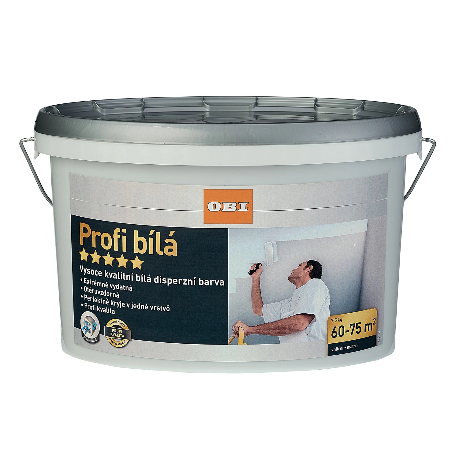 OBI Interiérová barva Profi bílá matná 7,5 kg
