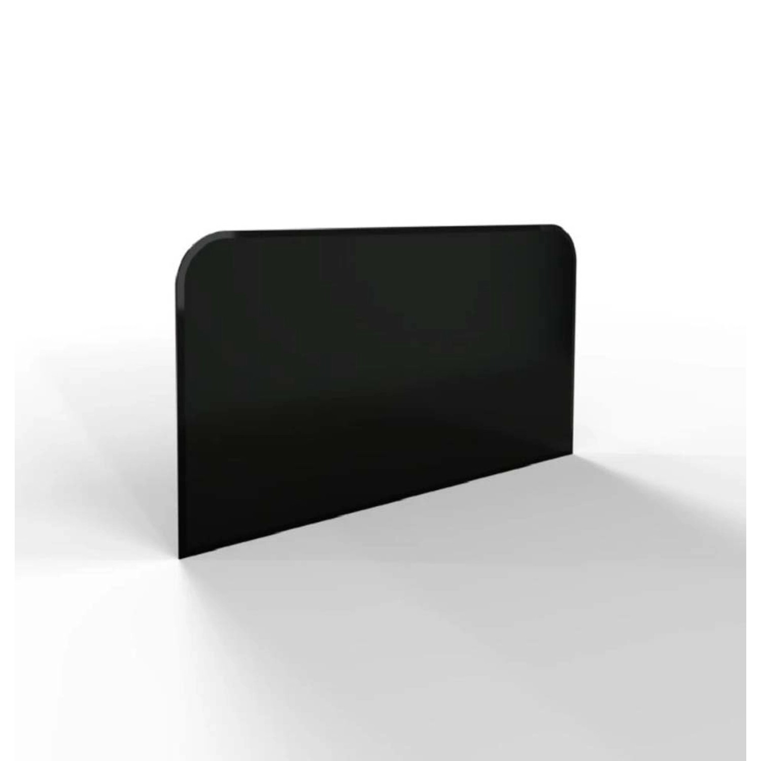 HS Flamingo Sklo pod kamna oblouk 2xR100, černé, 1100 x 600 x 6 mm