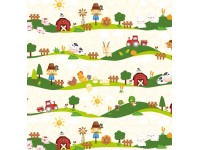 Gekkofix Samolepicí fólie, dětský vzor - farma, 45 x 200 cm