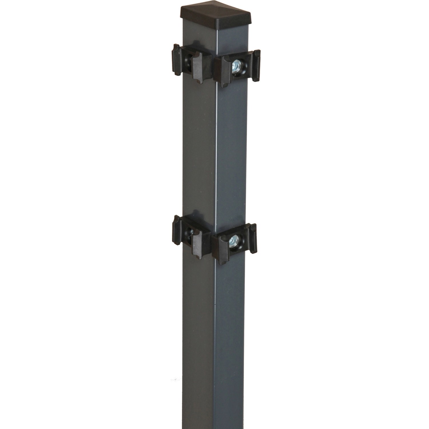 Floraworld Rohový plotový sloupek s upínacími deskami antracit 6 x 4 x 140 cm