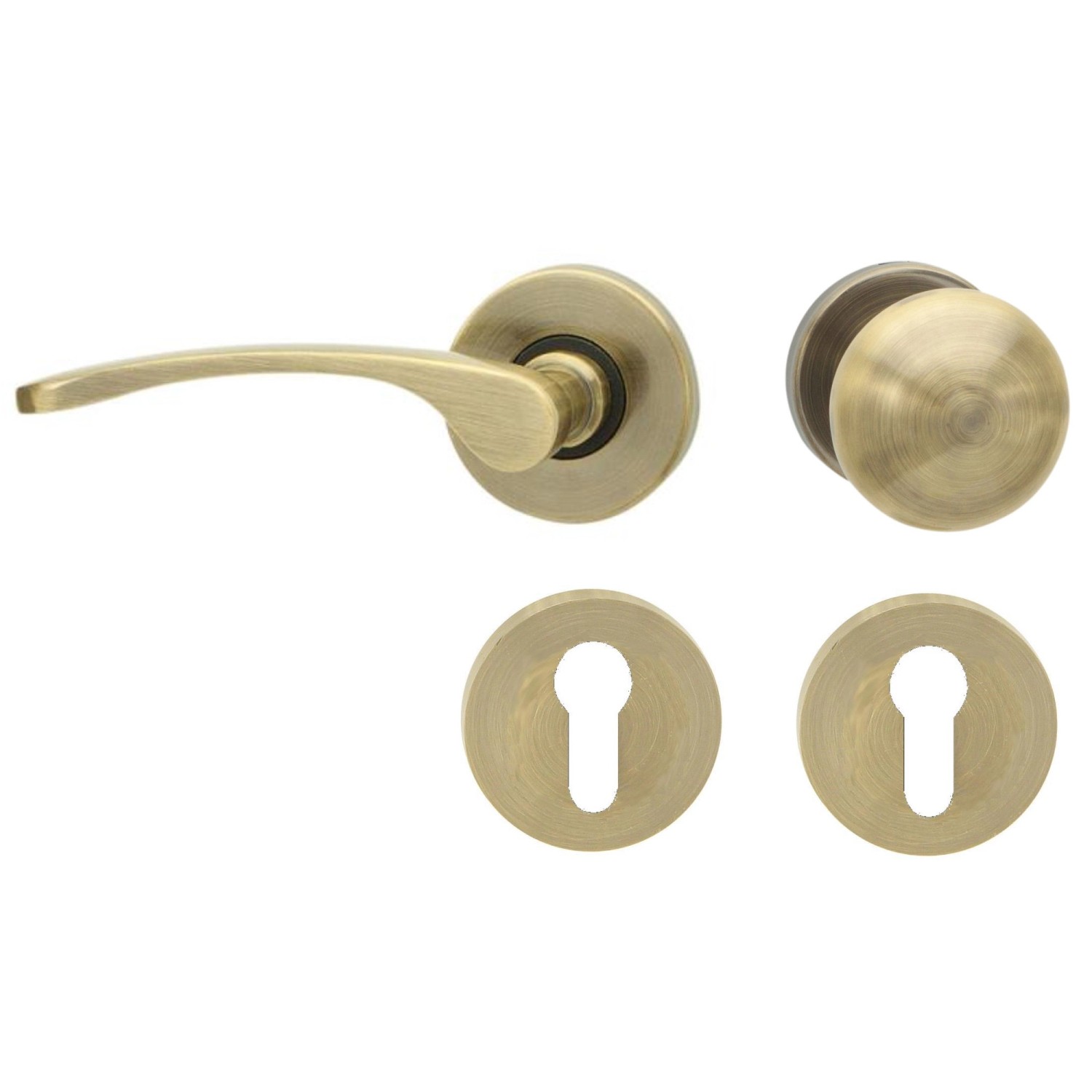 Cobra Rozetové dveřní kování LAURA-R PZ LI, KL/KO, česaný bronz