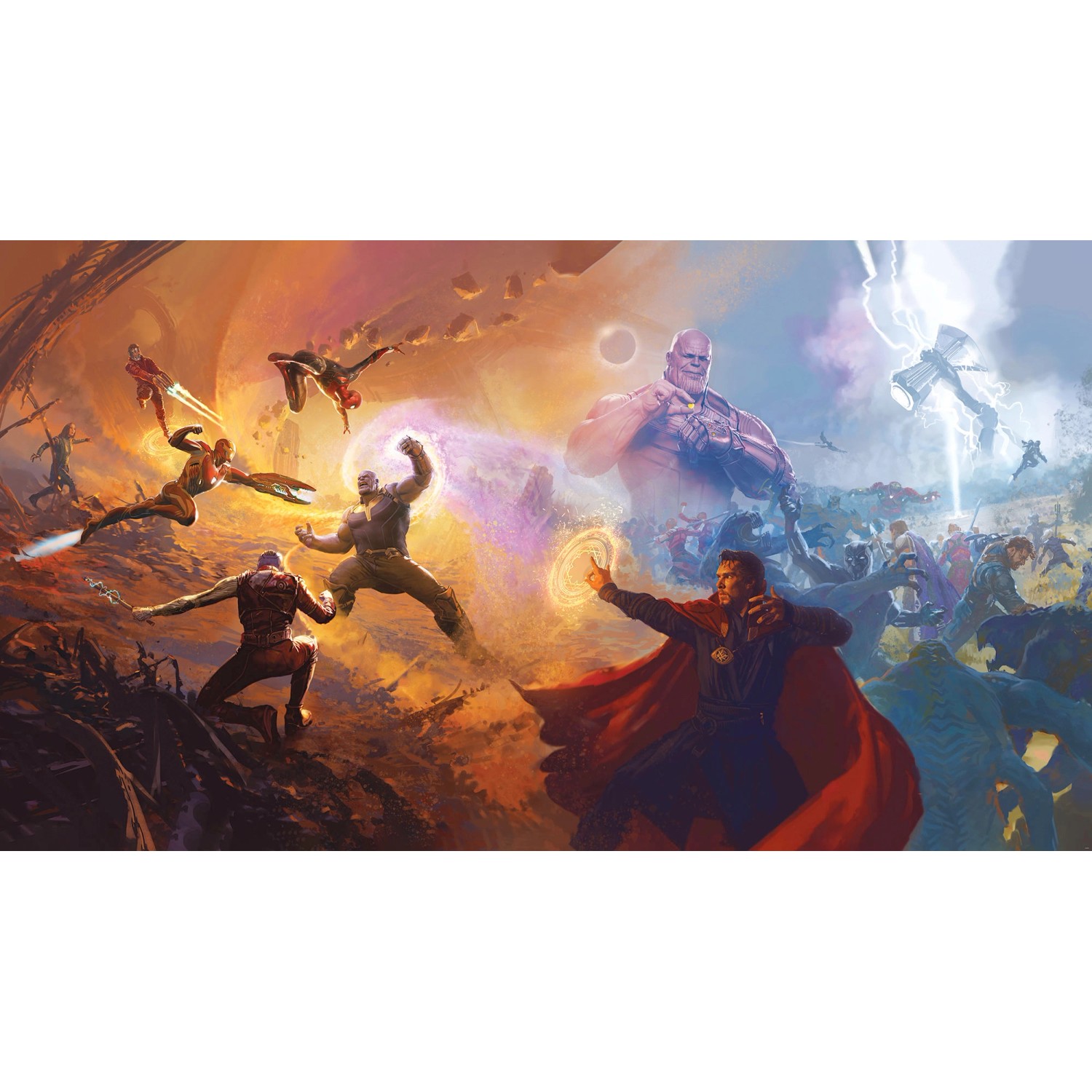 Komar Vliesová fototapeta Avengers Epic Battles Two Worlds 500 x 280 cm