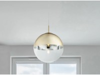 GLOBO Závěsné svítidlo VARUS, E27, zlaté, pr. 30 x 120 cm GLOBO Závěsné svítidlo VARUS, E27, zlaté, pr. 30 x 120 cm
