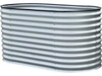 Floraworld Vyvýšený záhon Welle stříbrný 160 x 80 x 82 cm