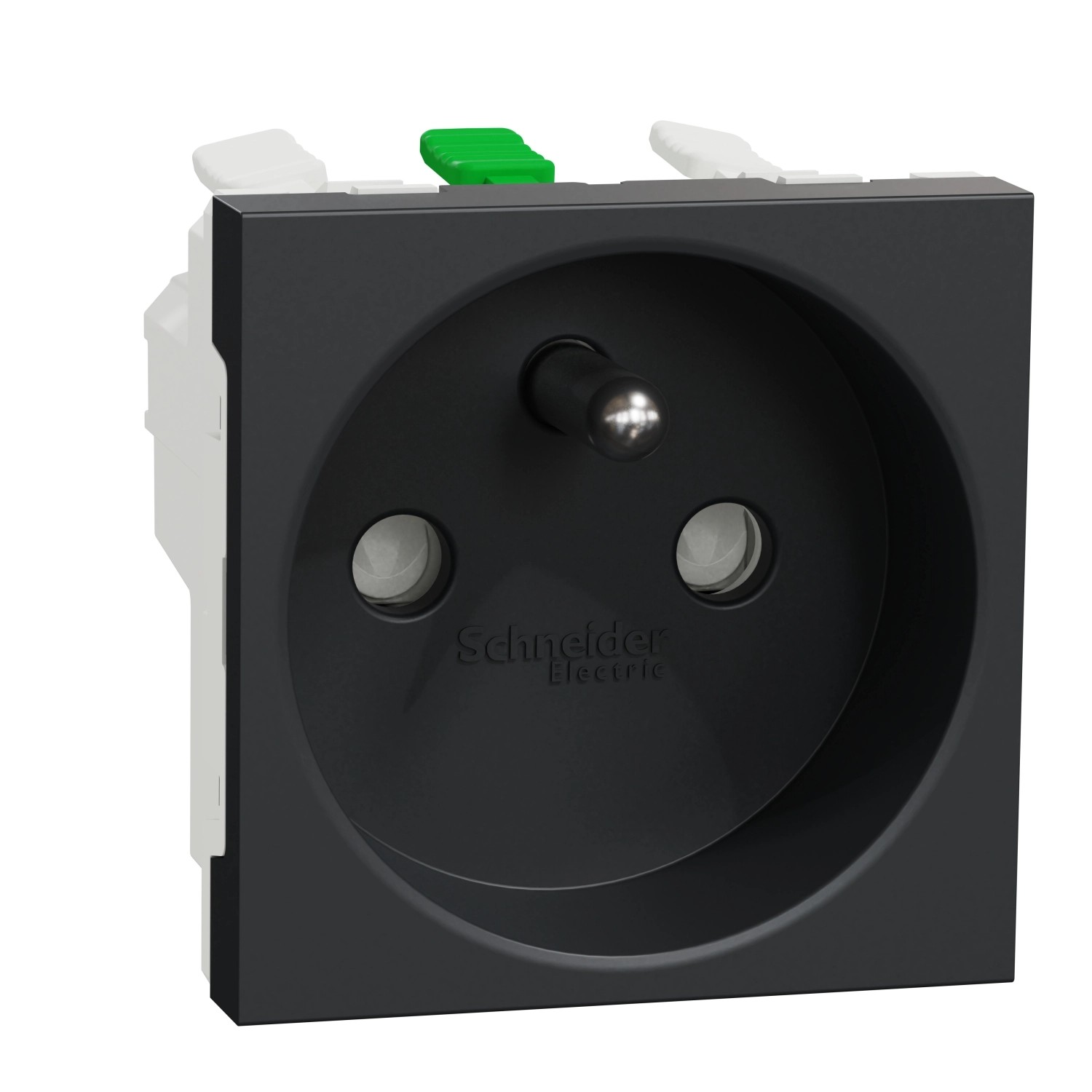 Schneider Electric Zásuvka 1-násobná 16A 2P+E bezšroubová Unica, antracitová