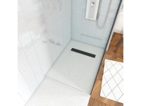 Aurlane Obložitelný panel do sprchy 80 x 120 cm odtokový kanál černý