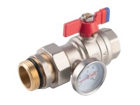 Ferro Kulový kohout s teploměrem KFPS3T, motýlek ŠM 1