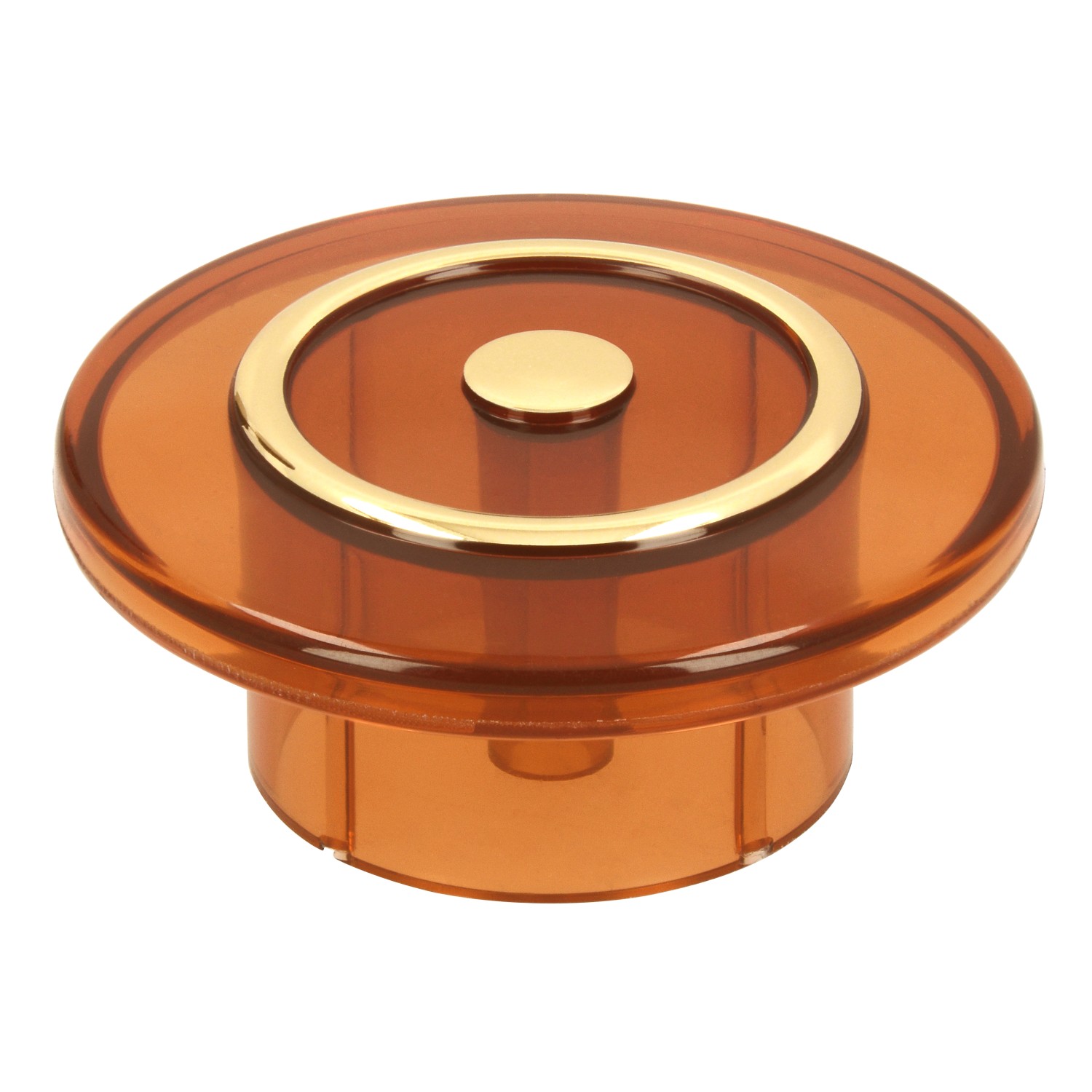 Siro Nábytková knopka SM440 kulatá, plast hnědá/zlatá 47 mm