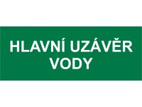 Tabulka Hlavní uzávěr vody 210 mm x 80 mm