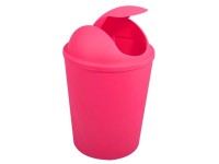 MSV Odpadkový koš s výklopným víkem Ako, fuchsiová, 5,5 l