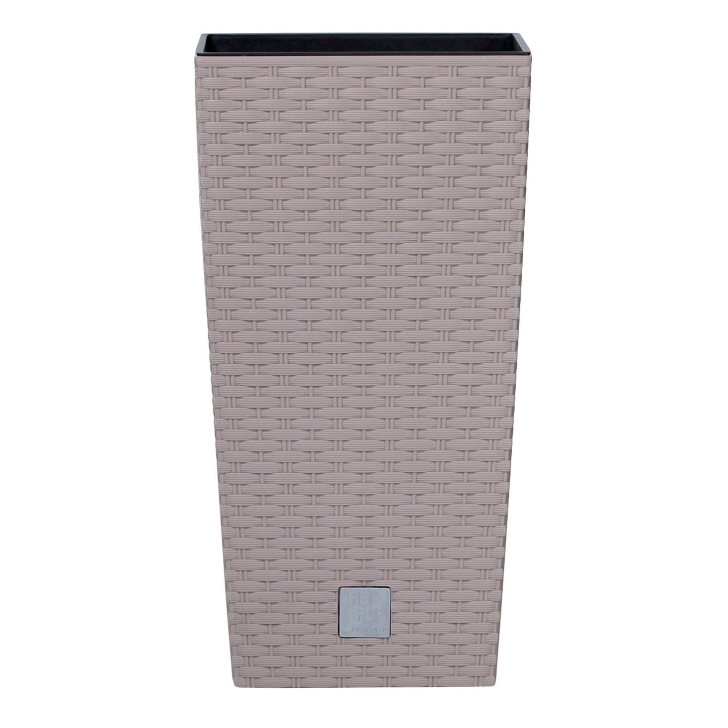 Prosperplast Květináč s vložkou Rato Square (kávová, Š 23 x V 42 x H 23 cm)