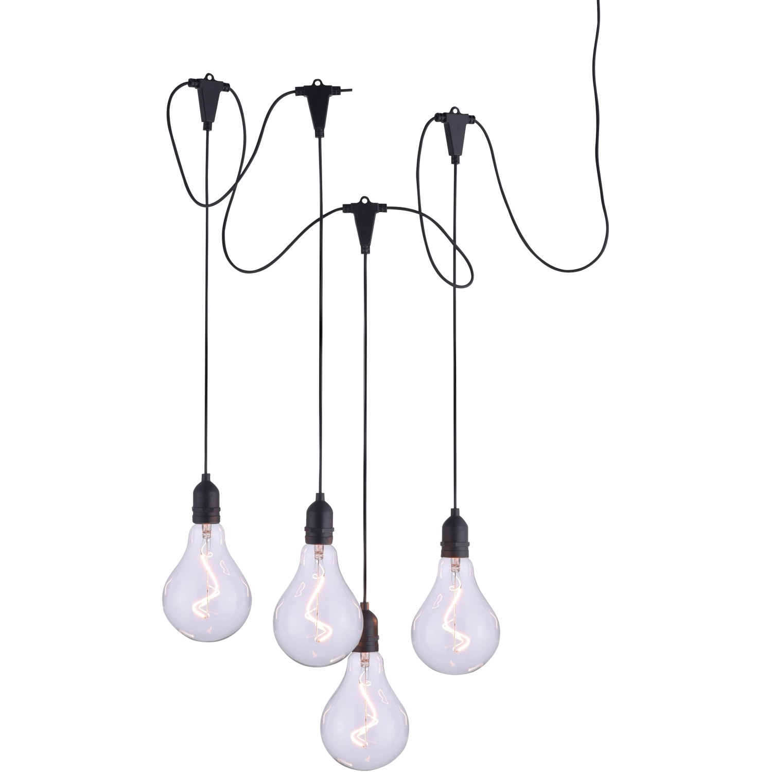 Just Light. Venkovní závěsné LED svítidlo Enni se 4 filam. žárovkami, 1,8W, IP44