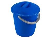 Heidrun Kbelík s víkem, plast, modrá, 13 l