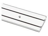 GARDINIA Záclonová kolejnička GE2 plastová s MDF jádrem, bílá, 77 mm x 120 cm GARDINIA Záclonová kolejnička GE2 plastová s MDF jádrem, bílá, 77 mm x 120 cm