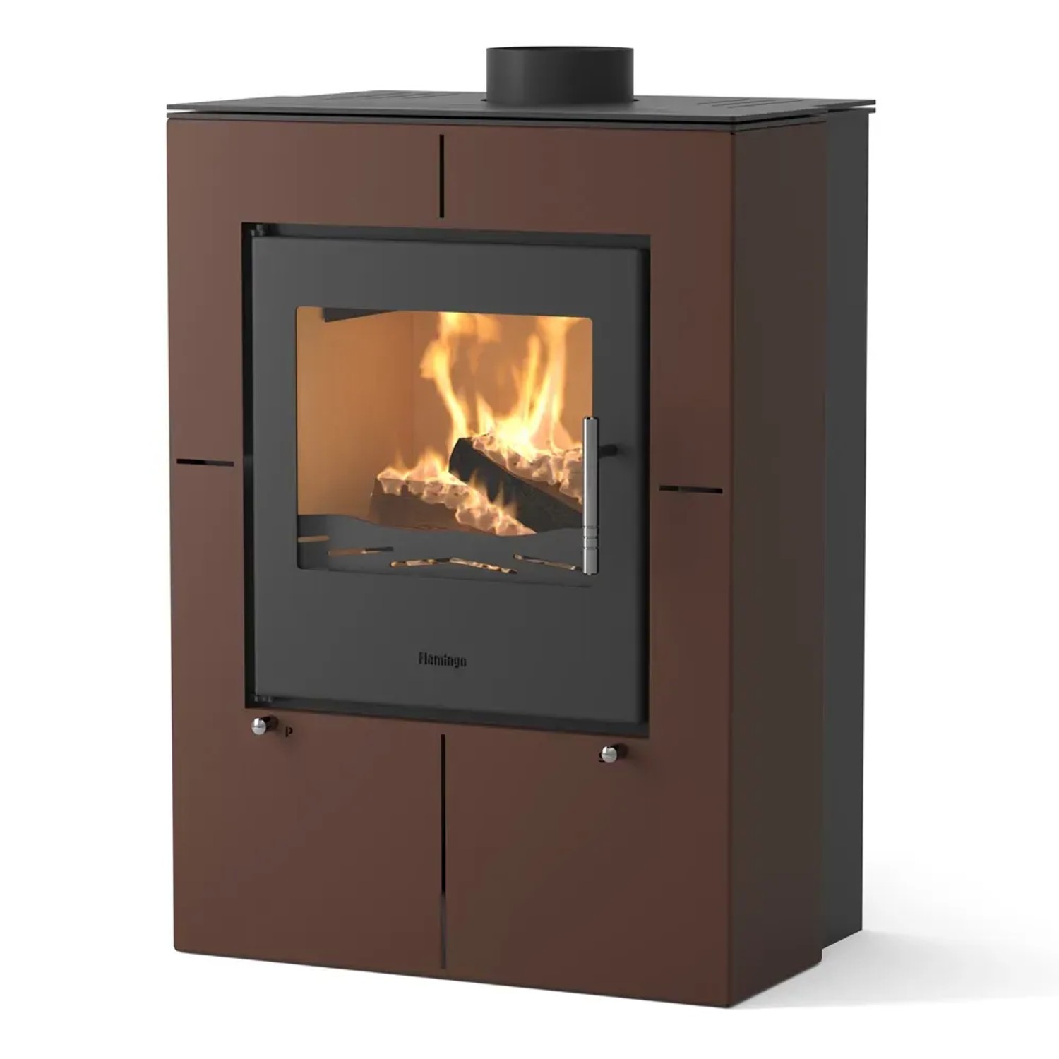 HS Flamingo Krbová kamna EVENES hnědá-sametová 610 x 855 x 412 mm