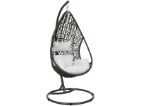 greemotion Závěsné křeslo Kuba ocel/ratan černé