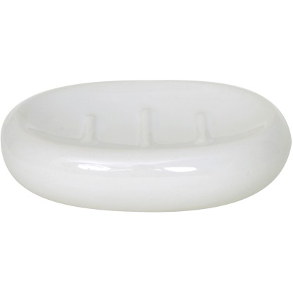 Mýdlenka Java, keramická, bílá