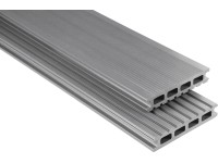 KOVALEX Terasové prkno WPC STANDARD duté neošetřené šedé 26 x 145 mm - metráž