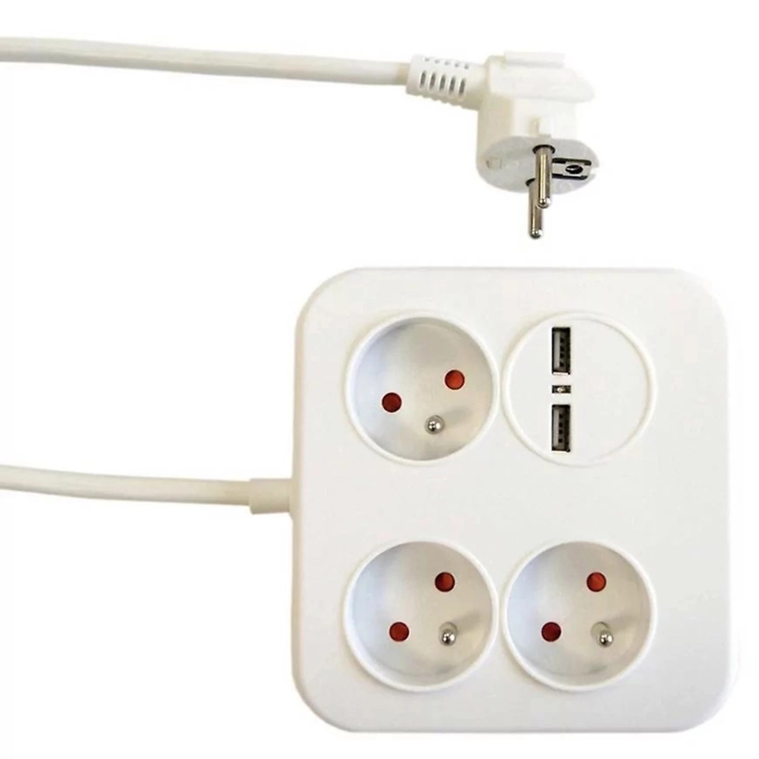 Prodlužovací kabel 3 x zásuvky + 2x USB