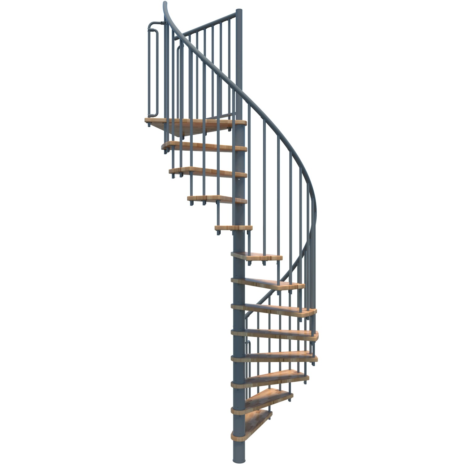 Minka STAIRS Kombinované točité schodiště Berlin buk/šedá pr. 140 cm