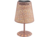 Solární stolní LED lampa s motivem květiny, IP44, růžová, pr. 12 x 20,5 cm
